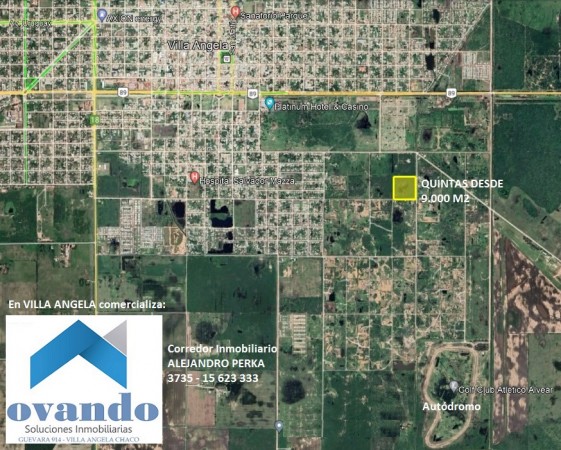 VILLA ANGELA - CHACO - LOTES DE 9000 M2 PARA QUINTAS 
