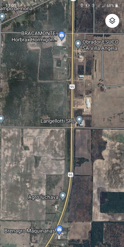 VILLA ANGELA - CHACO - RUTA 95 -KM. 1016 - LOTE DE 9415 M2 CON GALPON DE 450 M2 Y VIVIENDA