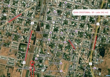 SAN CRISTOBAL - LOTE DE 242 M2 EN ESQUINA - CALLE CON RIPIO